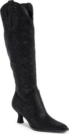 Dolce Vita Ariana Crystal Knee High Boot in Black Metallic Cyrstal at Nordstrom Rack, Size 6.5