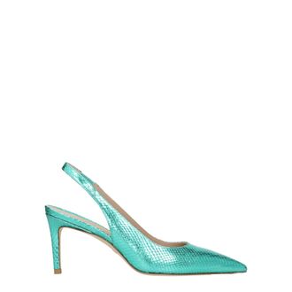 Stuart Weitzman Green Leather High Heel Womens Pumps
