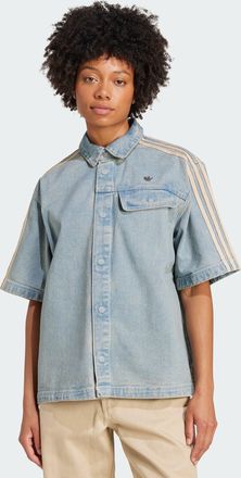 adidas Womens adidas Premium Essentials Denim Shirt Shortsleeve