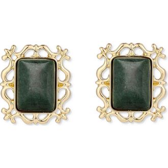Petit Moments Viva Stud Earrings in Gold/Green at Nordstrom