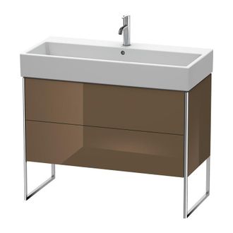Duravit Duravit Xsquare Mueble De Pie 98,4x 46,0 Cm, 2 Cajones, Para Lavabo Vero Air 235010, Color (frente/cuerpo): Marr&oacute;n Oliva Laca Alto Brillo - Xs44760616