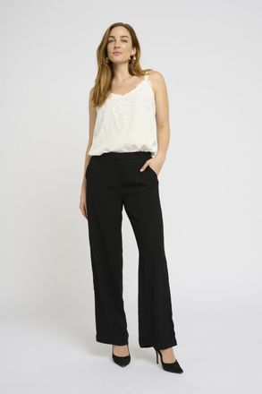 Cream Pants Suiting Regular fit black