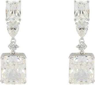 Latelita London Evelyn Moissanite Drop Earrings Silver