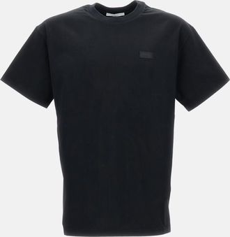 Givenchy Black Round Neck Logo Patch T-Shirt