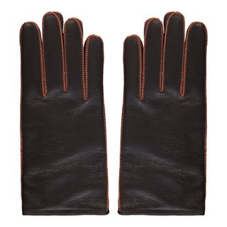 Moorer Derek Leather Gloves - - Accessories - Uomo - Marrone - 9 IN