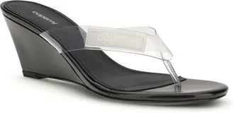 Coperni Clear PVC Wedge Flip-Flop Wedge Sandal - Clear