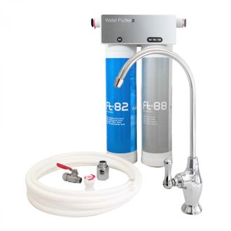 Pallas Pallas - Duo Filtro Bajo Fregadero Ft82 Sedimento Y Carb&oacute;n Activado Plata Ft88
