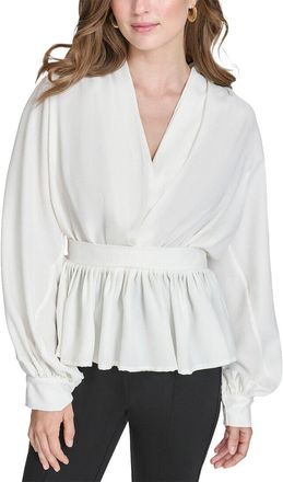 Halston Heritage Tie Waist Blouse