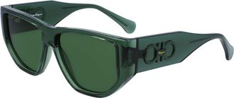 Ferragamo SF 1077S 317 Mens Sunglasses Green Size 56