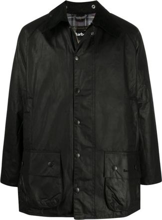 Barbour Beaufort Waxed Jacket - Heren - Jassen - Zwart - Maat: XL Katoen