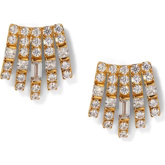 Nadri Delphine Cubic Zirconia Stud Earrings in Gold at Nordstrom