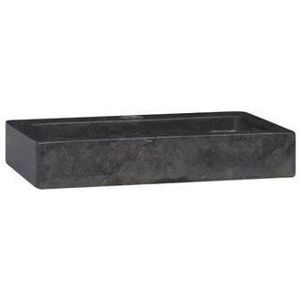 Berkfield Home Sink Black 38x24x6.5 cm Marble