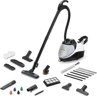 Karcher K&auml;rcher Limpiadora De Vapor Con Aspiraci&oacute;n Sv 7, Presi&oacute;n: M&aacute;x. 4 Bar, Calentamiento: 5 Min, Aspiraci&oacute;n Y Vapor Regulables, Doble Dep&oacute;sito, Kit Limpiez