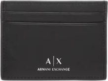A|X Armani Exchange Leren Kaarthouder - Heren - Portefeuilles - Zwart - ONE Size - Leer - Accessoires