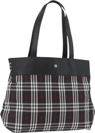 Burberry Pre-owned Tote Bags, female, Black, Size: ONE SIZE Pre-owned Vintage Nylon Tote Bag