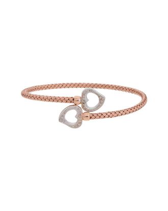 Meshmerise 18K Over Silver 0.20 Ct. Tw. Diamond Mesh Bangle Bracelet