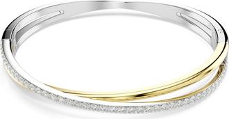 Swarovski Hyperbola Bangle in Silver/White at Nordstrom, Size Large