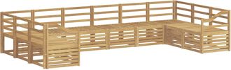 vidaXL Conjunto De Sof&aacute;s De Exterior 10 Uds. Blanco Vidaxl