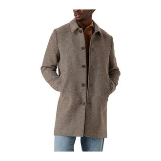 Selected Beige Car Coat voor Mannen - Heren - Mantel - Beige - L - Jassen