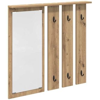 vidaXL Vidaxl - Perchero De Pared Con Estante Roble Artisan 84 X 10 X 80 Cm
