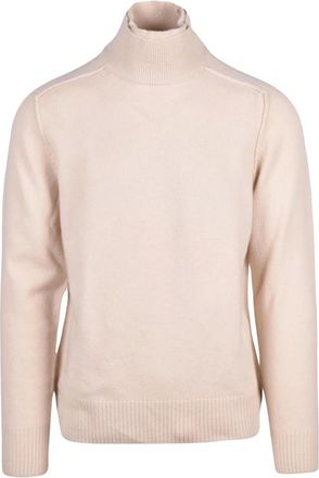 Paolo Pecora Truien & Vesten, Heren, Beige, XL, Wol, Lupetto Turtleneck