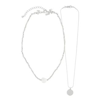 Dansk Copenhagen Accessoires, Dames, Grijs, ONE Size, Audrey Custom Ketting Zilveren Plating