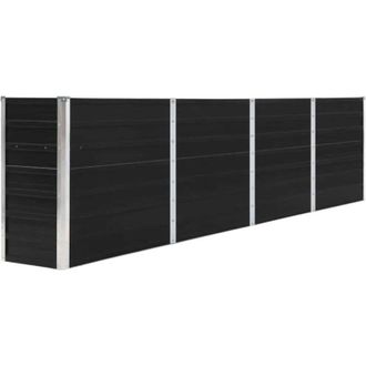 vidaXL Vidaxl - Jardinera Elevada Acero Galvanizado Gris Antracita 320x40x77 Cm