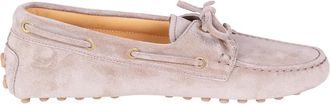 Tod's Schoenen, Dames, Beige, 37 EU, Su&egrave;de, Gommino Suede Boot Loafers