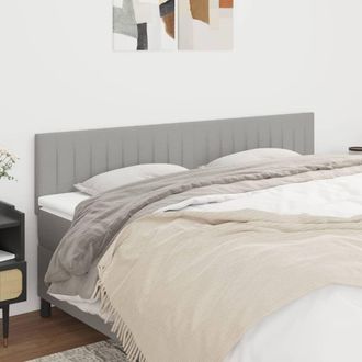 vidaXL Cabeceros 2 Unidades De Tela Gris Claro 100x5x78/88 Cm Vidaxl