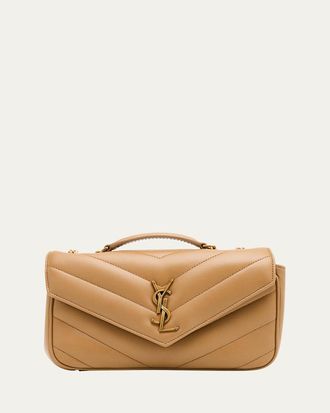Saint Laurent Loulou Small YSL Shoulder Bag in Quilted Leather