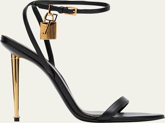 Tom Ford 105mm Lock Goatskin Leather Sandals