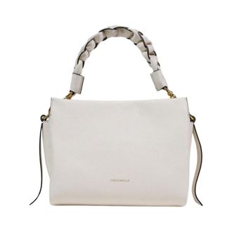 Coccinelle Handbags, female, White, Size: ONE SIZE Handbag with Shoulder Strap and Zip Fastening