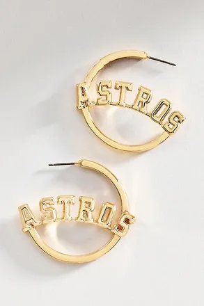 BaubleBar MLB Wordmark Hoop Earrings
