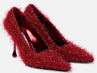 Jimmy Choo London Ixia 95 tinsel pumps