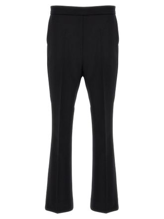 Max Mara Black Virgin Wool Cropped Womens Pants