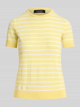 Lauren Ralph Lauren Regular Fit Pullover mit kurzem Arm in Hellgelb, Gr&ouml;&szlig;e XL
