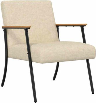 vidaXL Armchair Cream 59 x 75 x 78 cm Fabric vidaXL