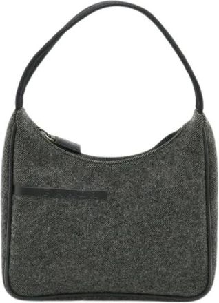 Prada Pre-owned Shoulder Bags, female, Gray, Size: ONE SIZE Pre-owned Vintage Shoulder Bag