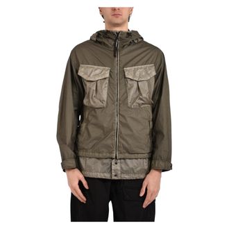 C.P. Company Light Jackets, male, Green, Size: M Winter Jackets