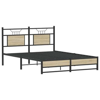 Berkfield Home Decorative Bed Frame without Mattress Sonoma Oak 140x200 cm Engin in Brown