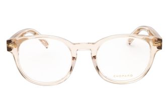 Chopard VCH342 Round Acetate Eyeglasses - Beige