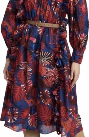 Farm Rio Animals Tapestry Midi Dress In Multi