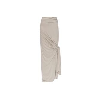 Entire studios Maxi Skirts, female, Beige, Size: XS Maxi Skirt with Decorative Draping