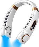 OEM Ventilador De Cuello Led Port&aacute;til, 5 Velocidades Ajustables, Recargable Por Usb, Para Mujeres, Camping, Viajes, Uso Al Aire Libre, Blanco