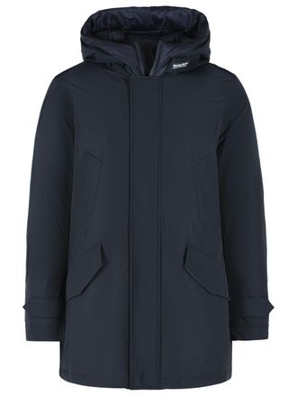 Woolrich Polar High Collar Blue Cotton Blend Parka