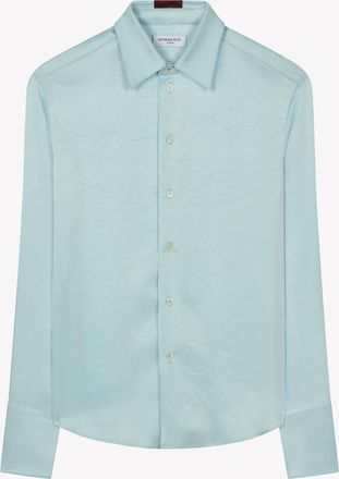 Serena Bute Satin Paris Shirt - Pale Blue