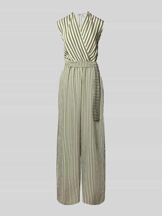 Rinascimento Rinascimento Jumpsuit aus Viskose-Mix mit V-Ausschnitt in Oliv, Gr&ouml;&szlig;e XL