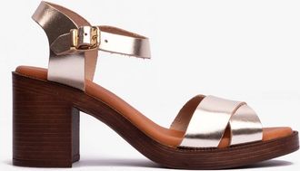 Hush Puppies Womens Hush Puppies GEORGIA Womens Sandals Gold - Size: 8