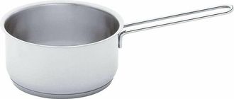 FISSLER Tegame in acciaio inox 0.5 L, 12 cm, senza coperchio, senza rivestimento, per fornelli a induzione, colore: argento