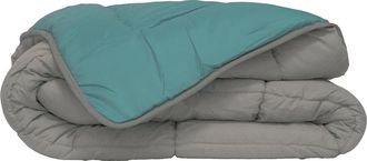 Lanadeco POYET MOTTE Edredón de microfibra 220 x 240 cm Gris guijarro y Verde